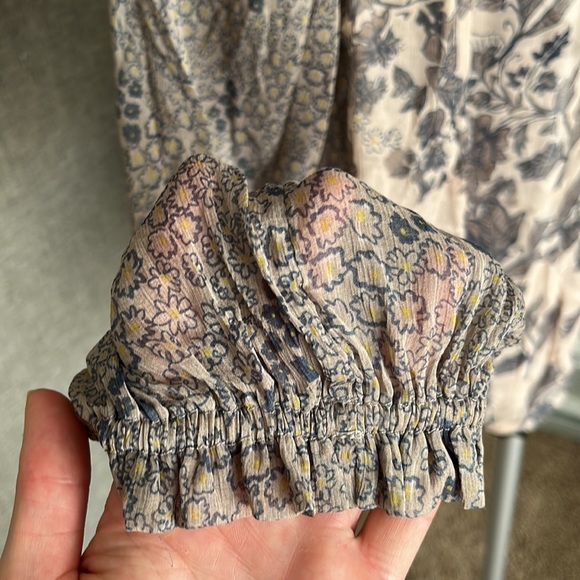 Free People Hendrix Boho Peasant Floral Blouse - Picture 9 of 10